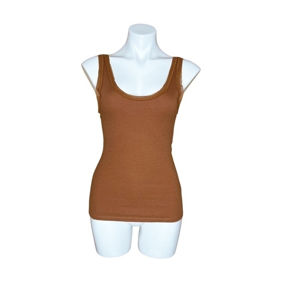Intimately Free People Ribbed Brown Tank Top - Picture 1 of 6